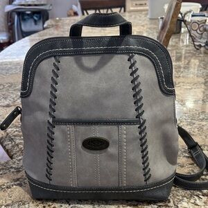 b.o.c. Gray and Black Stitched Backpack